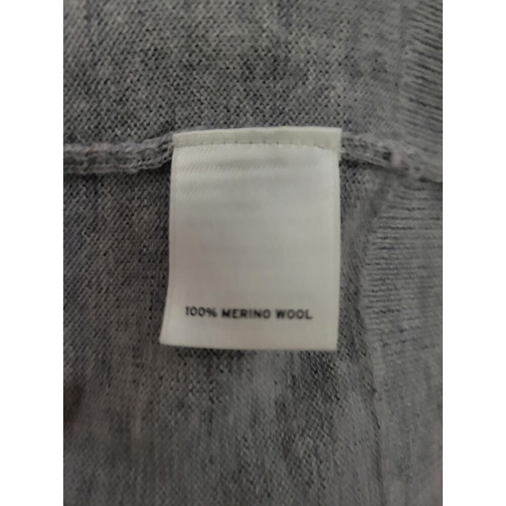 Halogen Gray Black Cream Button Down 100% Merino … - image 7